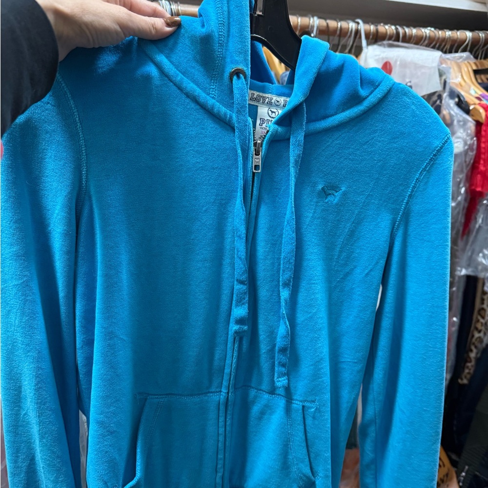 PINK Victoria's Secret Blue Hoodie and Pants Set - Picture 9 of 10